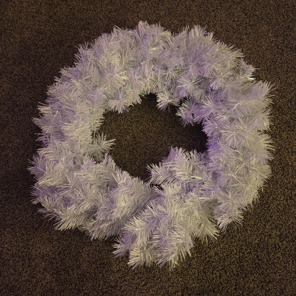 Iridescent White Holiday Wreath